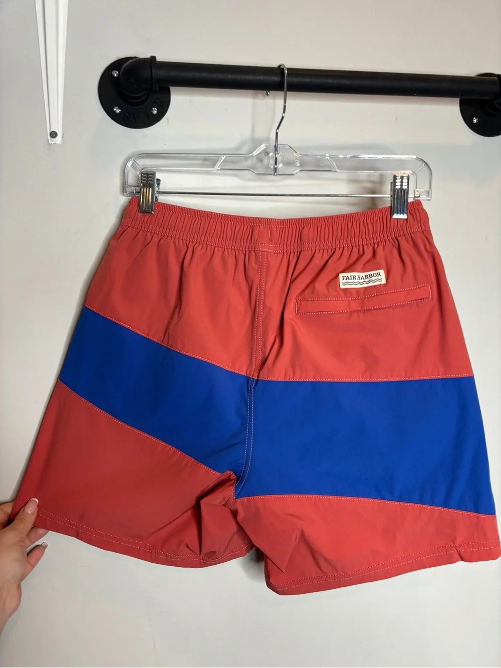 Fair Harbor The Bungalow Trunk Size S Nautical Red Colorblock